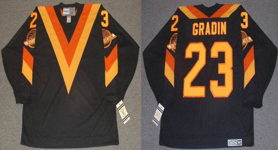 2019 Men Vancouver Canucks #23 Gradin Black CCM NHL jerseys->vancouver canucks->NHL Jersey
